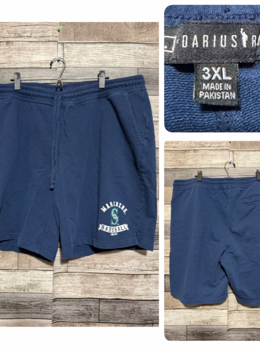 Darius Rucker Seattle Mariners MLB Sweat Shorts Men’s 3XL Blue (Inseam 9)